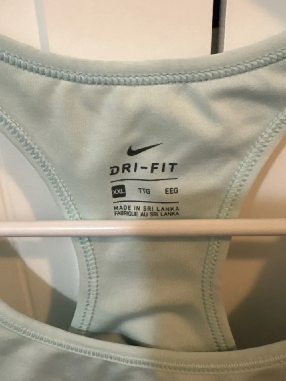 Nike Dri-FIT Teal Racerback Sports Bra Size XXL Yoga Pilates Running Gym Workout
